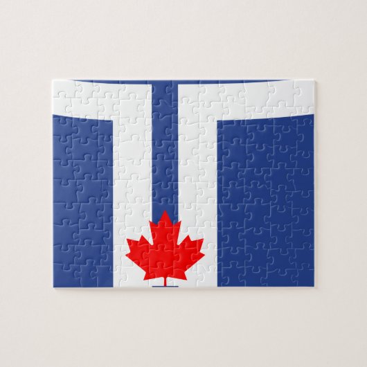 Puzzle avec le drapeau de Toronto, Ontario (Horizontal)
