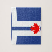 Puzzle avec le drapeau de Toronto, Ontario (Vertical)