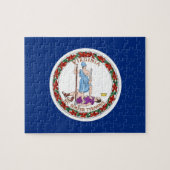 Puzzle avec le drapeau de Virginia State (Horizontal)