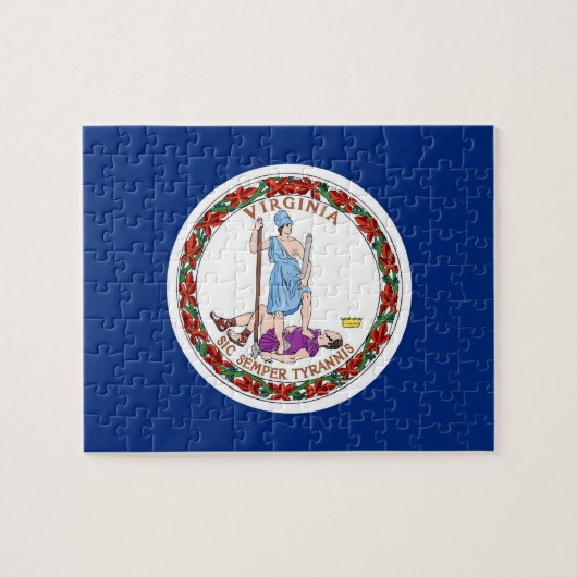 Puzzle avec le drapeau de Virginia State (Horizontal)