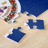 Puzzle avec le drapeau de Virginia State (Côté)
