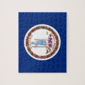 Puzzle avec le drapeau de Virginia State (Vertical)