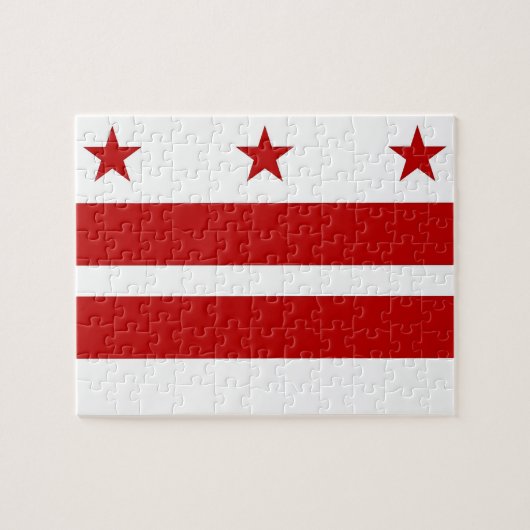 Puzzle avec le drapeau de Washington DC (Horizontal)