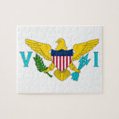 Puzzle avec le drapeau des îles Vierges (Horizontal)