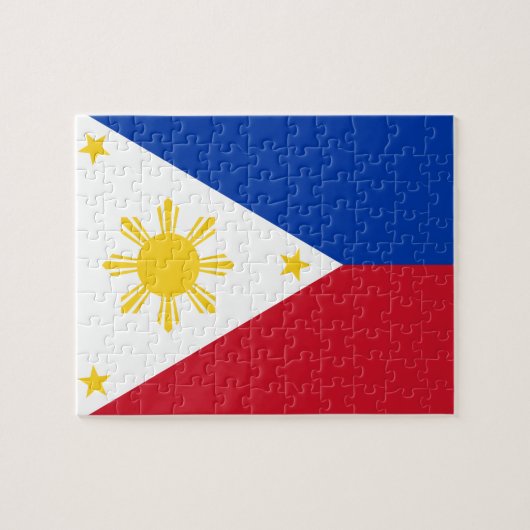 Puzzle avec le drapeau des Philippines (Horizontal)