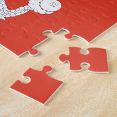 Puzzle avec le drapeau du Bhoutan (Côté)