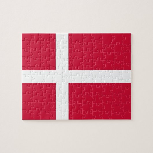Puzzle avec le drapeau du Danemark (Horizontal)