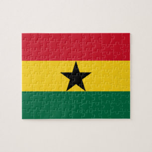Puzzle avec le drapeau du Ghana