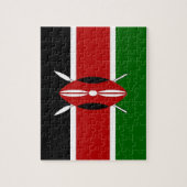 Puzzle avec le drapeau du Kenya (Vertical)