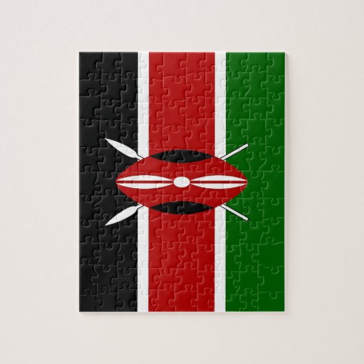 Puzzle avec le drapeau du Kenya (Vertical)