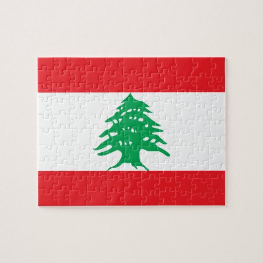 Puzzle avec le drapeau du Liban (Horizontal)