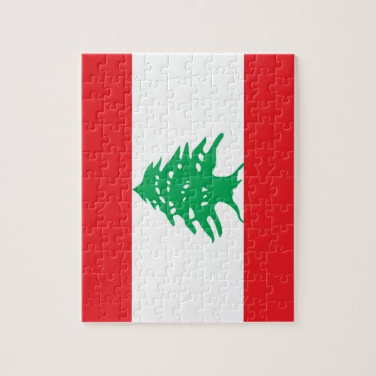 Puzzle avec le drapeau du Liban (Vertical)