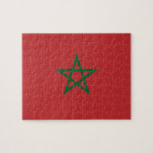 Puzzle avec le drapeau du Maroc (Horizontal)