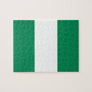 Puzzle avec le drapeau du Nigeria