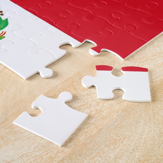 Puzzle avec le drapeau du Pérou (Côté)