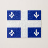Puzzle avec le drapeau du Québec, Canada (Horizontal)