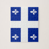 Puzzle avec le drapeau du Québec, Canada (Vertical)