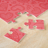 Puzzle avec les coeurs et le texte Je t'aime (Côté)