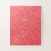 Puzzle avec les coeurs et le texte Je t'aime (Vertical)
