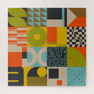 Puzzle Avenir rétro : oeuvre pastel abstraite.