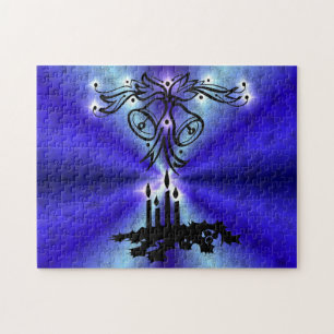 Puzzle Avent, Artdeco de Noël sur Blue Green Rainbow