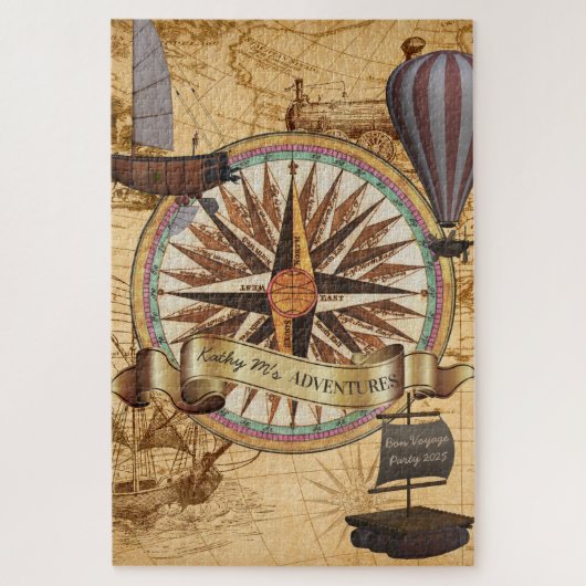 Puzzle Aventure de boussole de carte d'antiquité de (Vertical)