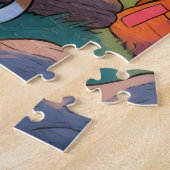 Puzzle Aventure de camping de chiens drôles Amour de chie (Côté)