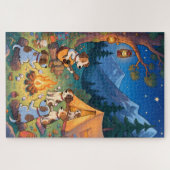 Puzzle Aventure de camping de chiens drôles Amour de chie (Horizontal)