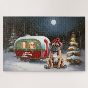 Puzzle Aventure de Noël en caravane Boxer d'hiver