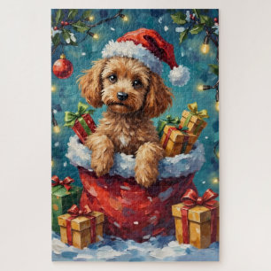 Puzzle Aventure de sac de Noël de Caniche