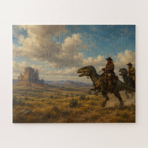 Puzzle Aventure épique de dinosaures dans le Far West