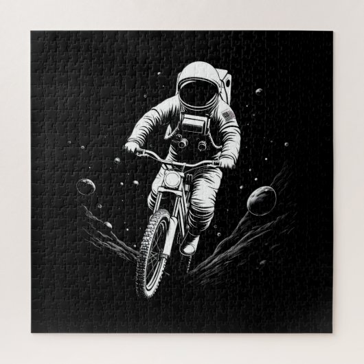 Puzzle Aventure spatiale en vélo astronaute cosmique (Vertical)