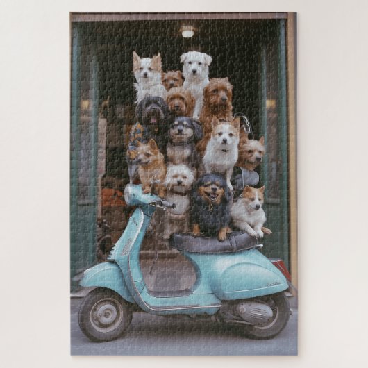 Puzzle Aventure Vespa Paquetée (Vertical)