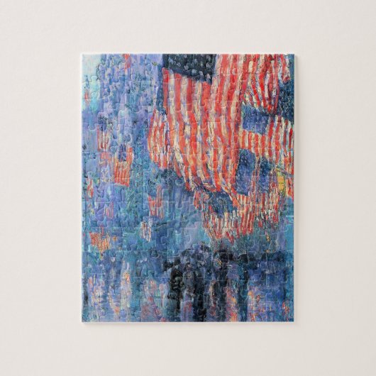 Puzzle Avenue dans la pluie par Frederick Childe Hassam (Vertical)