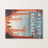 Puzzle Avenue des Baobabs Madagascar Art Vintage (Horizontal)