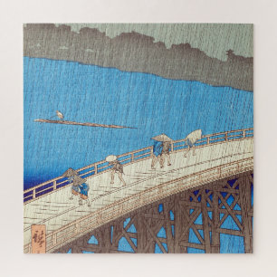 Puzzle Averse soudaine sur le pont Atake, Utagawa Hiroshi