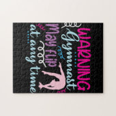 Puzzle Avertissement Gymnaste peut se retourner à tout mo (Horizontal)