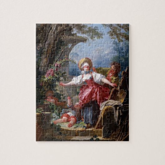 Puzzle Aveugle-Équipe le bluff par Jean-Honore Fragonard (Vertical)