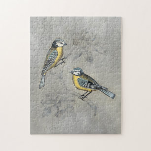 Puzzle Aviaire argenté   Couple d'oiseaux