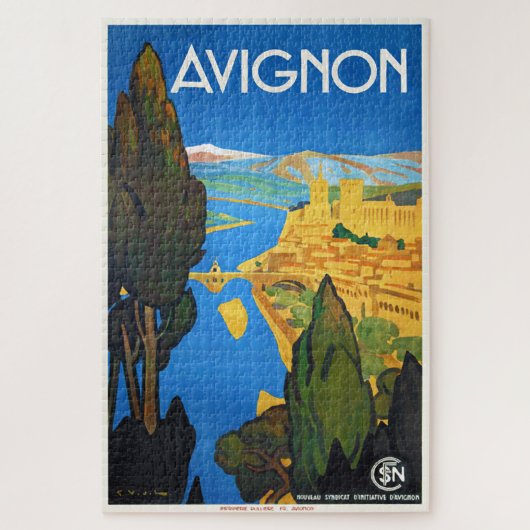 Puzzle Avignon, France, affiche de Vintage voyage (Vertical)