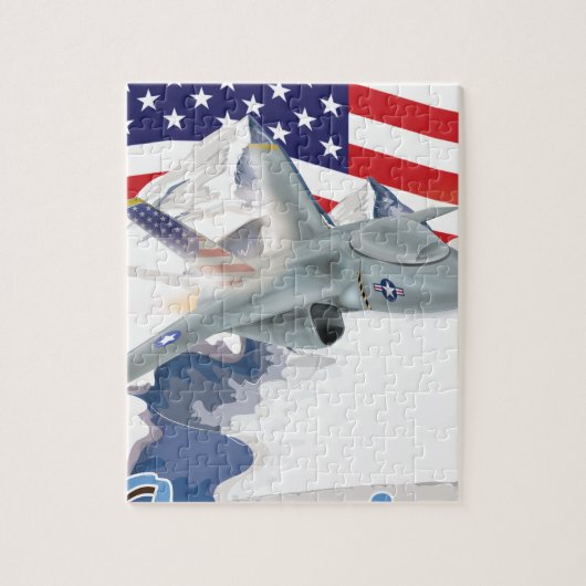 Puzzle Avion de chasse américain (Vertical)