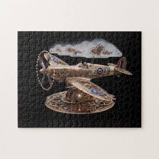 Puzzle Avion de combat mécanique Steampunk Spitfire (Horizontal)