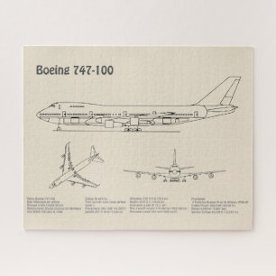 Puzzle Avion de ligne 747 - Plan de dessin du plan d'avio