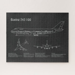 Puzzle Avion de ligne 747 - Plans de dessin du plan direc