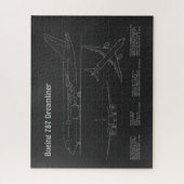 Puzzle Avion de ligne 787 - Plans de dessin du plan direc (Vertical)
