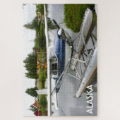 Puzzle Avion flotteur blanc et marine, Alaska (Vertical)