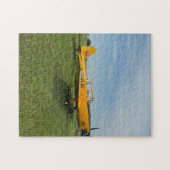 Puzzle Avion Jaune Photo Famille Nuit (Horizontal)