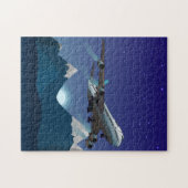 Puzzle Avion. Jumbo jet. (Horizontal)