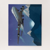 Puzzle Avion. Jumbo jet. (Vertical)
