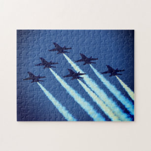 Puzzle Avions à réaction volant en formation Blue Angels